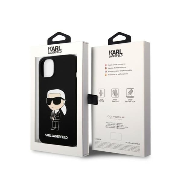 Karl Lagerfeld Silikone Ikonik MagSafe - iPhone 15 Plus / 14 Plus Etui (Sort)
