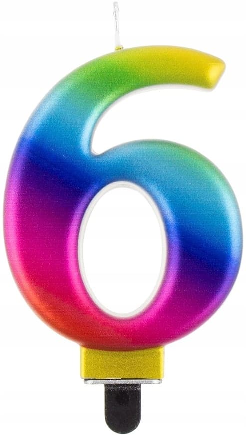 Nummer 6 ljus, Galaxy, 8,0 cm, 1 st.