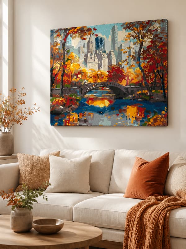 Guldpark målarbok med siffror och ram 50x40 cm