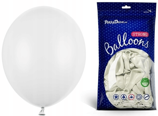 Starka ballonger 27cm Pastell Renvit 100 st.