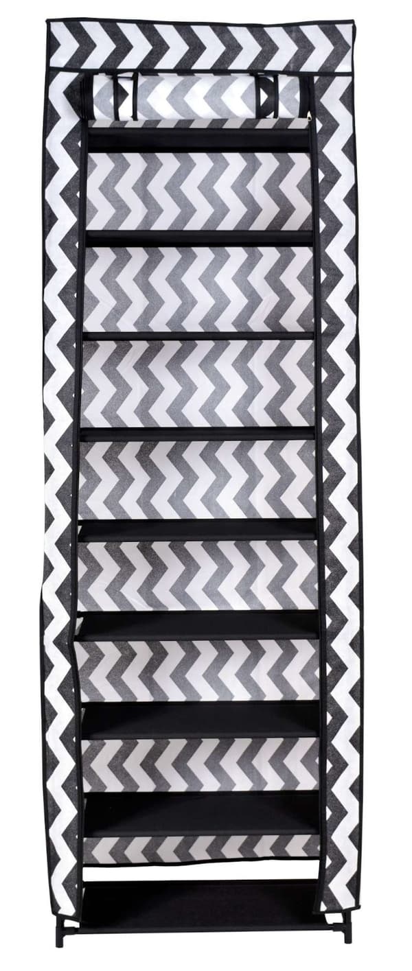 Lea textil skoskåp - zebra