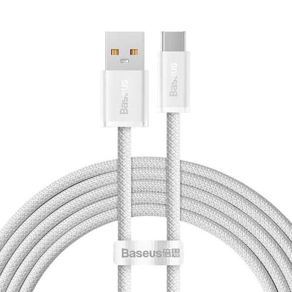 Baseus Dynamic Series USB till USB-C-kabel, 100W, 2m (vit)