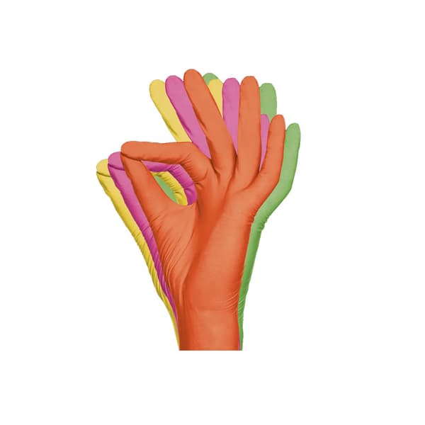 Nitrilhandsker S farvede AMPRI Style Tutti Frutti 96 stk