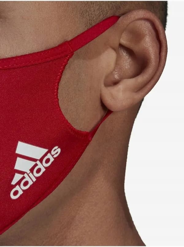 ADIDAS RÖDA LOGOTYPSMASK 3-PACK M/L WŁF