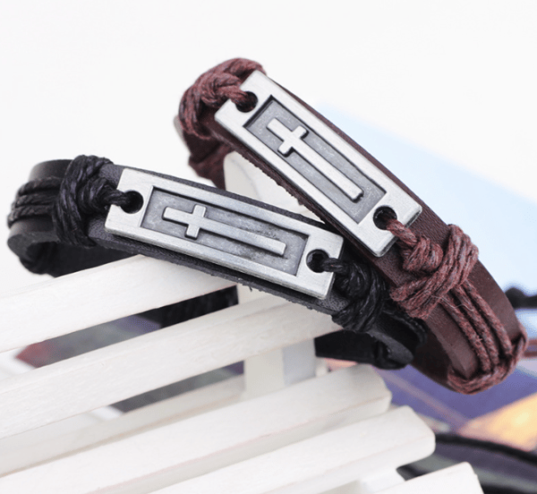 Herrkorsarmband 17x1cm brons