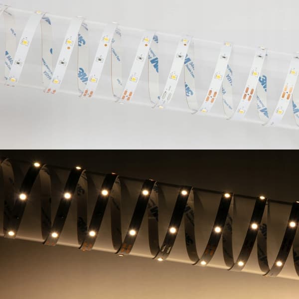 LED-remsa 5m 16W Varmvit Självhäftande med strömbrytare Vardagsrum Sovrum