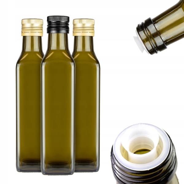 10x MARASCA 250ml flasker med dispenser til olivenolie