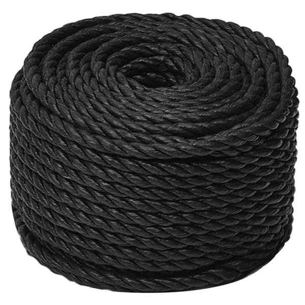 vidaXL Työköysi, musta, 12 mm, 25 m, polypropeeni