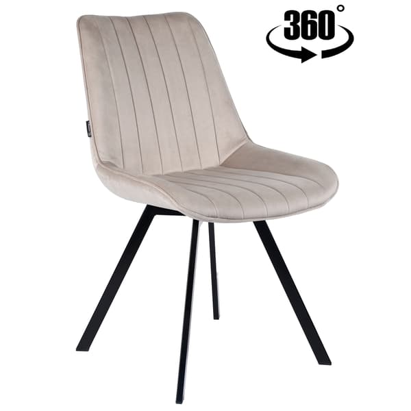 LAPO 2 verhoiltu pyörivä tuoli, beige sametti