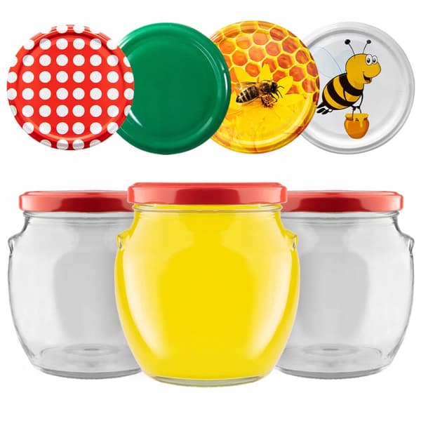 50x Amfora-krukke 520 ml marmelade + låg