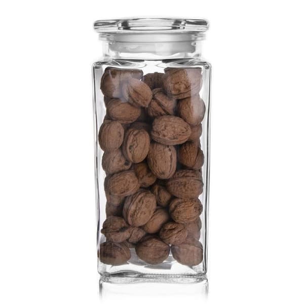 Firkantet glasbeholder til mad 1,8 l