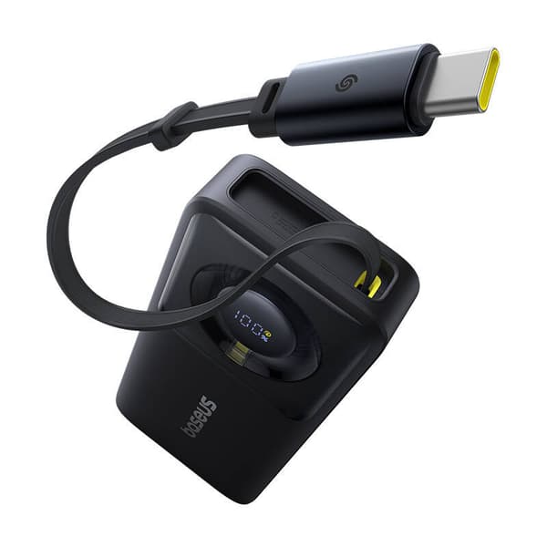Baseus OS Free2Pull 10000mAh 30W Powerbank + Kabel (Sort)