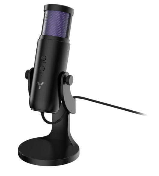 USB-mikrofon ISY IMI-2000 med LED-belysning Svart