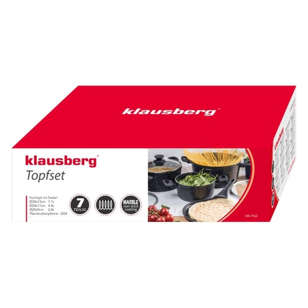 KLAUSBERG KB-7962 7-DELARS KOKGARNSET I MARMOR