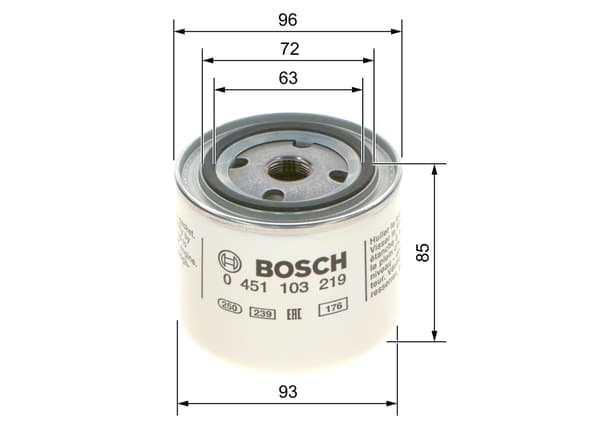 ÖLJYNSUODATIN 0451103219 BOSCH