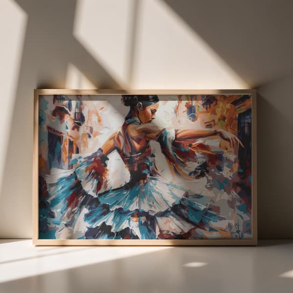 Måla efter siffror med ram Dam i dans 50x70 cm