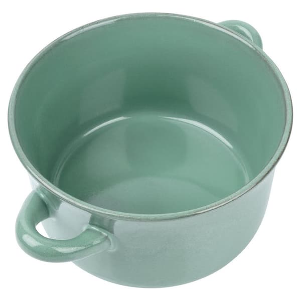 Grön keramisk buljongsskål 600 ml