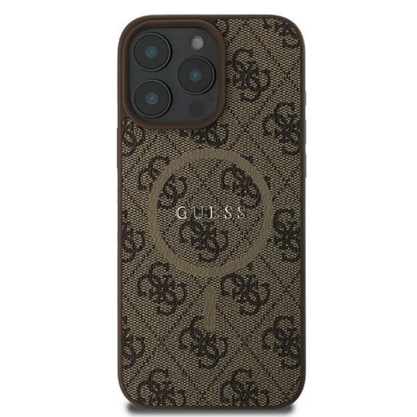 Guess 4G Ring Classic Logo MagSafe - iPhone 16 Pro cover (brun)