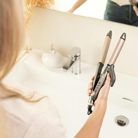 CECOTEC Bamba RitualCare 1000 Keramisk 2-i-1 Glattejern Sort og Guld
