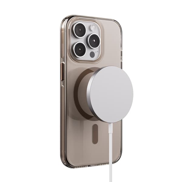 Crong Clear MAG Pro - iPhone 15 Pro MagSafe -kotelo (aavikko)