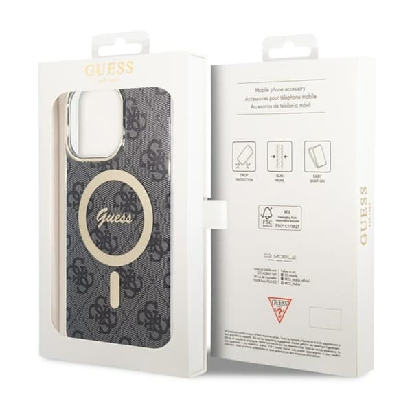 Guess 4G MagSafe – iPhone 14 Pro Max-skal (svart)