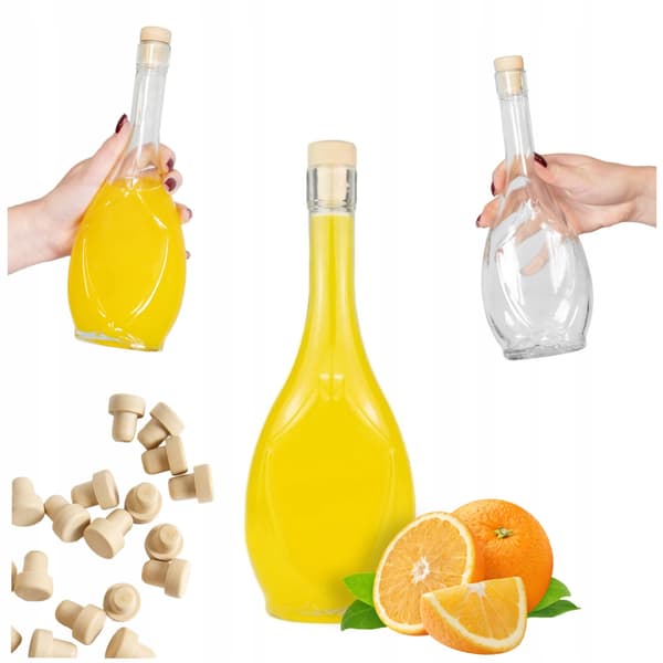 Glasflaske til mjød, tinkturer, iris, 500 ml, glasflaske, ikon