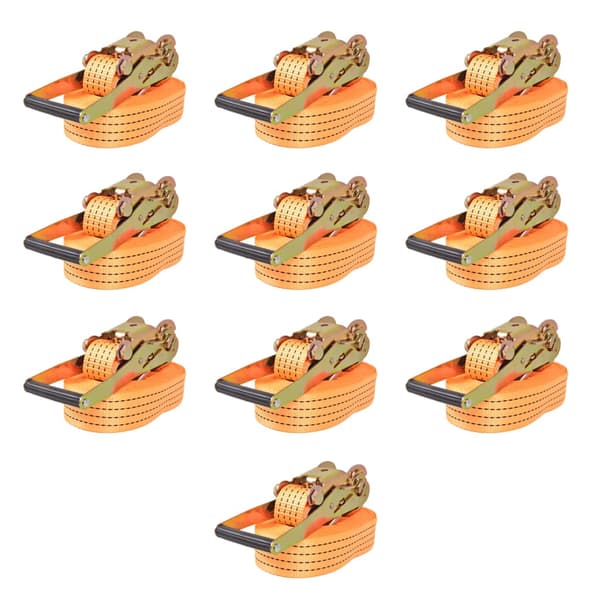 vidaXL Surringsstropper med strammere, 10 stk., 2 tons, 8m x 50mm