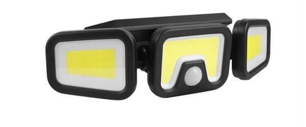 Solcellsdriven LED-gatulampa med rörelse- och skymningssensor