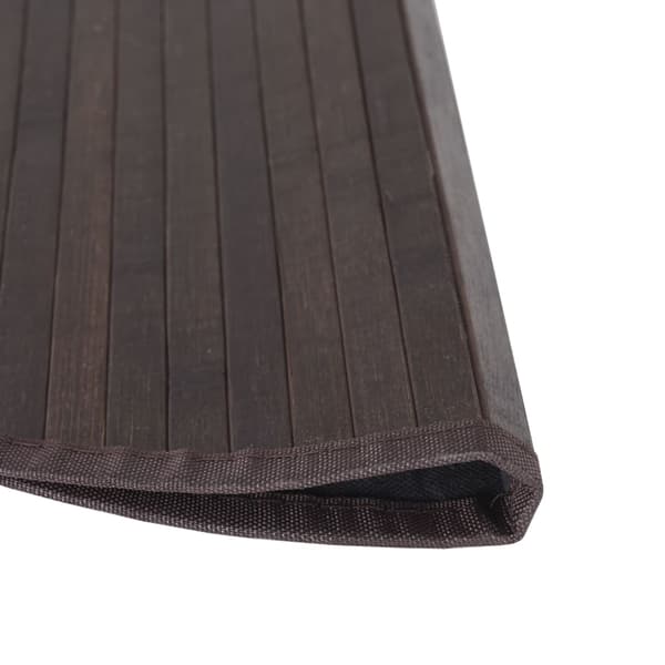 vidaXL Rund matta mörkbrun 100 cm bambu