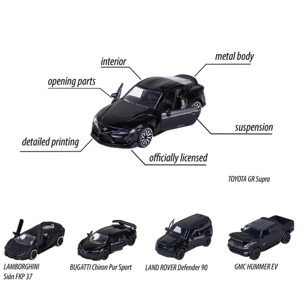 MAJORETTE BLACK EDITION 5-PACK 1:64 8502005000