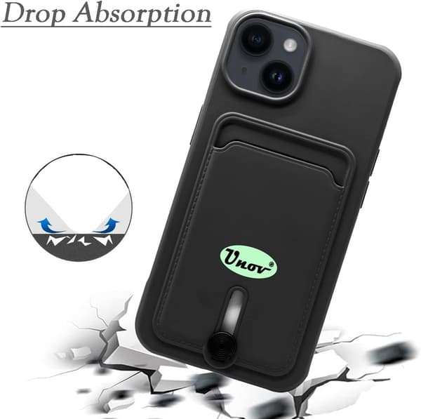 SILIKONEETUIS TIL APPLE IPHONE 14 PLUS SORT + KORTREM TEGNEBOG