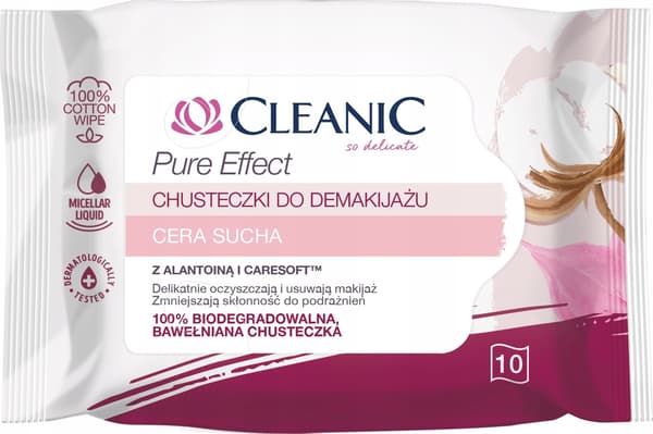 HH Cleanic Pure Effect rengöringsdiskar för torr hud, 10 st.