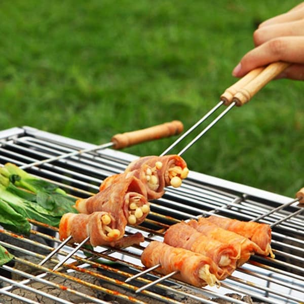 Stålspyd til shashlik 38,5 cm 4 stk.
