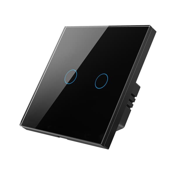 ZigBee TUYA Touch-brytare 2-krets svart #utan N