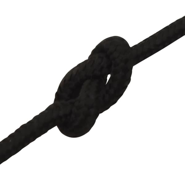 vidaXL Arbetsrep, Svart, 4 mm, 25 m, Polyester
