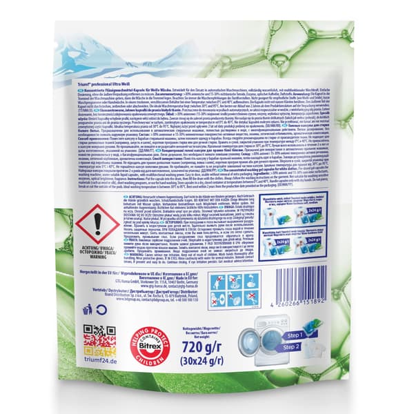 TRIUMF Ultra Weiss pyykkikapselit 30 kpl