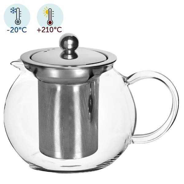 Lasinen teeinkeittäjä kuumankestävä 800 ml
