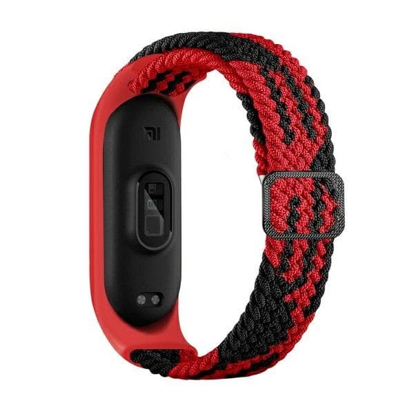 Beline Mi Band 9/8 Nylonrem Sort-Rød