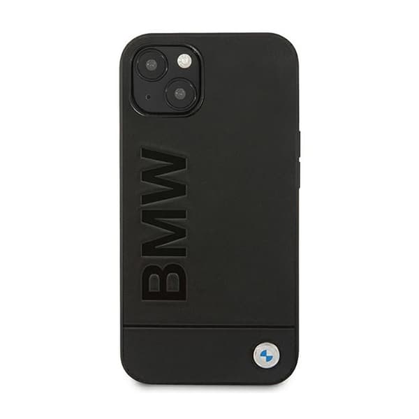 BMW Läder Hot Stamp - iPhone 14 Plus Skal (Svart)