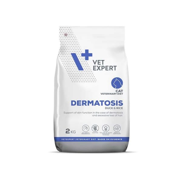 VetExpert Dermatosis tørfoder til katte 2 kg, andeprotein