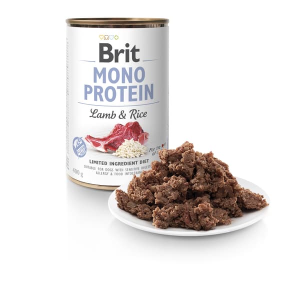 Brit Mono Protein Lam Vådfoder til Hunde 12x400g