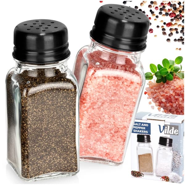 Saltkar och pepparkar i glas 80 ml 2 st