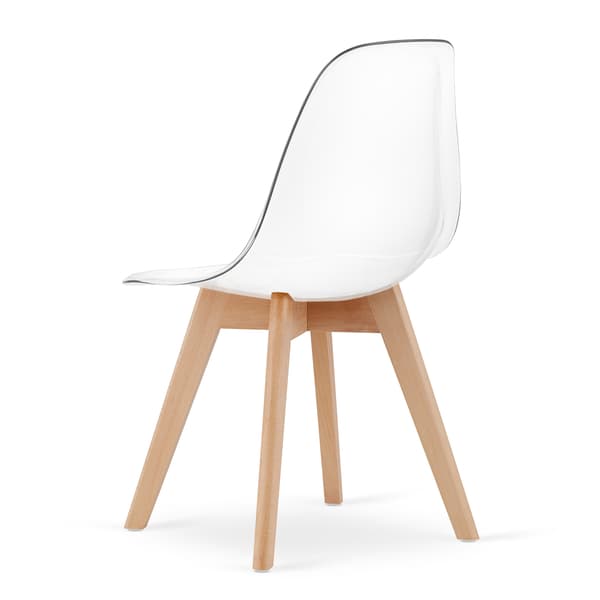 KITO stol transparent / naturlige ben x 2