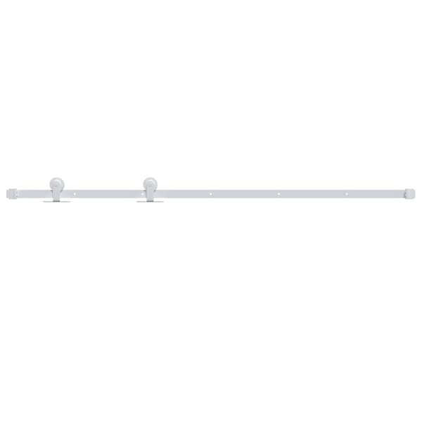 vidaXL skydedørsinstallationssystem, 200 cm, stål, hvid