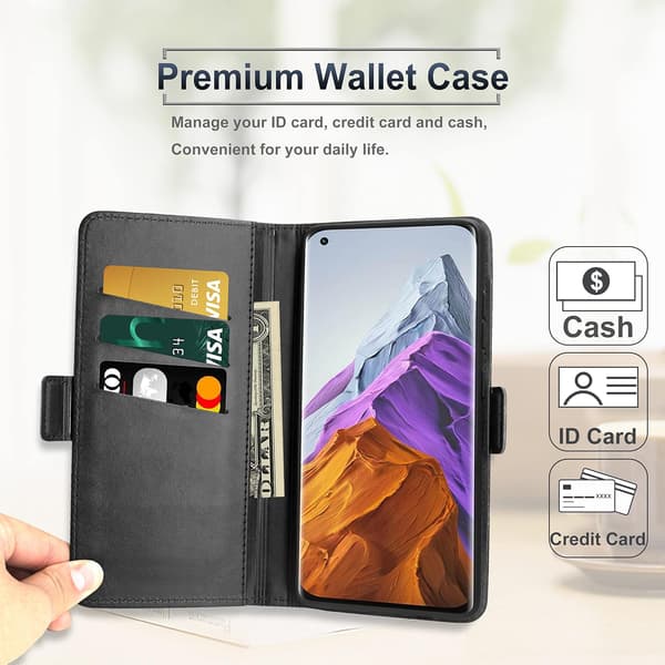 ETUI LUKKET MED KLAP TIL XIAOMI MI 11 PRO SORT TIL KORT