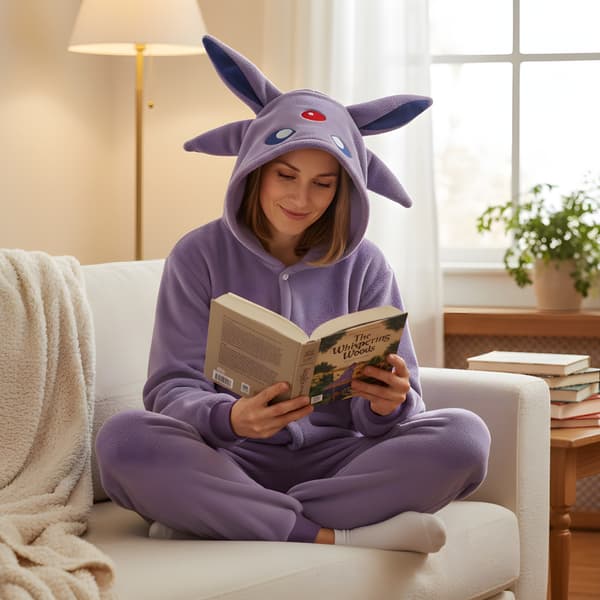 Kigurumi-pyjamaskostume til Pokémon Espeon, størrelse 155-165 cm