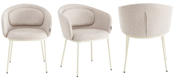 BLUMO polstret stol, beige stof