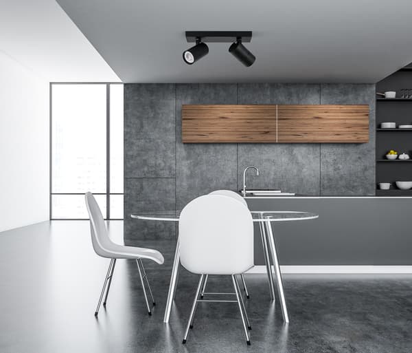 LACONI 2 GU10 SORT SPOTLIGHT ITALUX SPL-2813-2B-BL