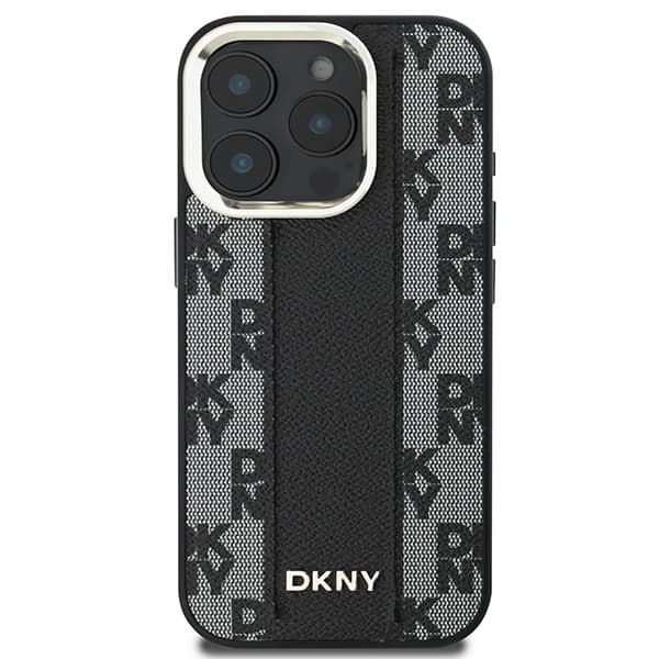 DKNY DKHMP16XPCPVSLK iPhone 16 Pro Max 6,9" sort/sort hårdt cover med ternet mønster og Magsafe