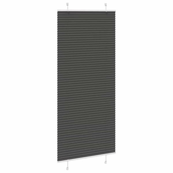 vidaXL plissegardin sort 85x200 cm stofbredde 84,4 cm